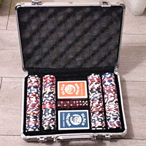 Black jack pokerchip set - black,