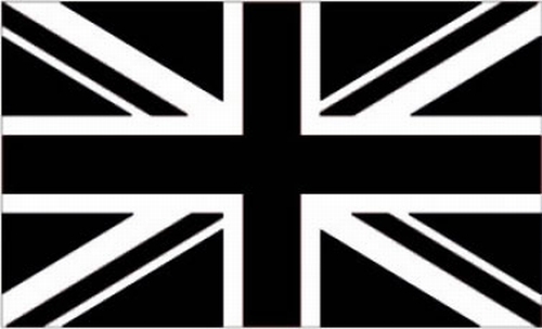 Schwarz weiß union jack - &,